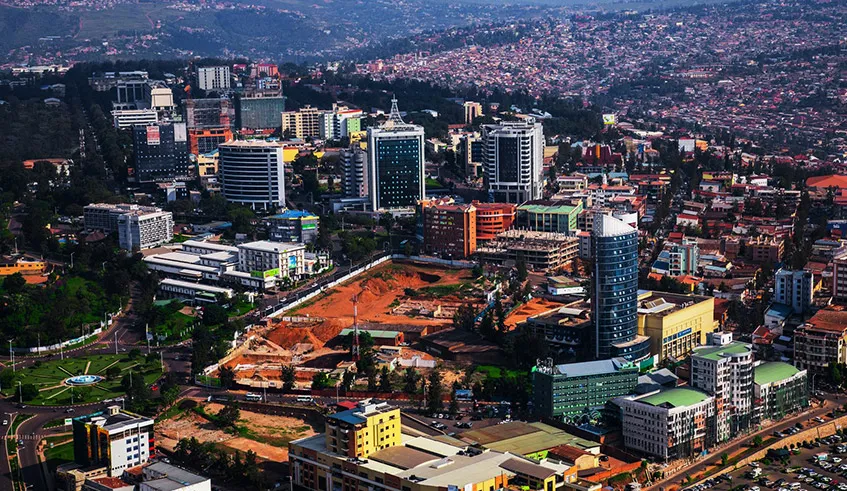 Commercial buildings in Kigali, Rwanda